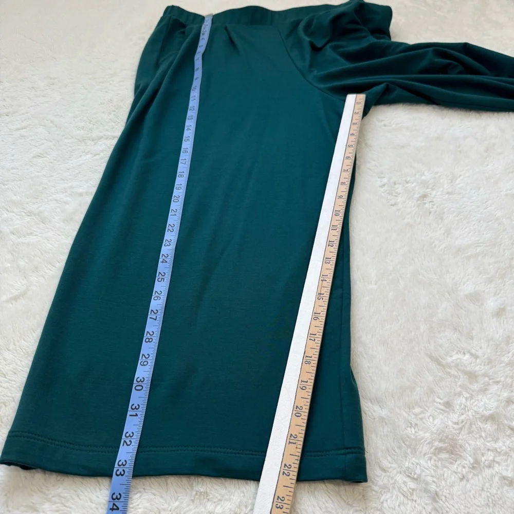 Garnet Hill Wide Leg Crop Pants‎ Women’s Medium Green Minimalist Casual Holiday - Picture 9 of 9